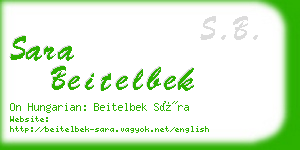 sara beitelbek business card